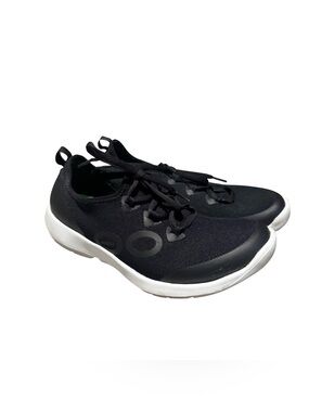 Oofos OOmg Sport Low Shoe Women's 9 Running Recovery Shoe Black Lace Up